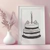 Birthday Cake Decal In PNG & SVG - Free Digital Download