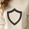 Vector Shield Design for Cutting Machines and Crafting A simple line drawing of a shield, designed for vector art and cutting machine projects.