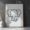 Artistic Standing Elephant DXF