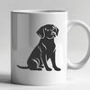 Sitting Labrador Retriever Printable Image