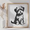 Sitting Morkie SVG