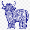 Cow Vector Illustration In SVG, PNG, PDF And DXF File Formats