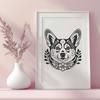 Ornate Welsh Corgi PNG