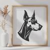 Free Unique Doberman Pinscher Vector Image SVG - Commercial Use