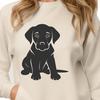 Unique Sitting Labrador Retriever SVG