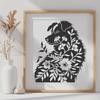 Free Sitting Australian Shepherd Printable Artwork