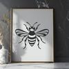 Free Unique Bee Vector Drawing SVG - Commercial Use