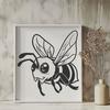 Flying Bee Vector Illustration