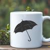 Classic Umbrella Outline Vector Graphics Free Download A simple outline silhouette of a classic umbrella with a pointed tip and curved ribs.