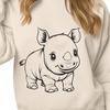 Unique Rhino Graphic Design Illustration Illustrated rhino graphic in a digital format suitable for cutting machines and design software.
