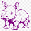 Artistic Rhino In PNG - Free Download