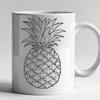 Artistic Pineapple - Laser Engraver PNG Free Download