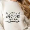 Peeking Cow Illustration - PNG Free Download