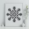 Beautiful Winter Illustration A delicate, intricately designed snowflake illustration made from interconnected lines and curves.