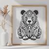 Sitting Bear Design - PNG Free Download