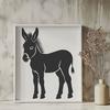 Beautiful Standing Donkey Vector Craft File