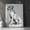 Artistic Great Dane Clip Art