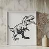 Artistic T Rex - Laser Cutter PNG