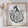 Ornate Squash SVG, PNG, PDF And DXF Files