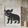 Standing Pig PNG - Vector Craft File For Commercial Use