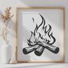 Flames Vector Craft File In SVG, PNG, PDF And DXF File Formats