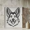 Artistic German Shepherd Vector Image