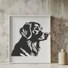 Golden Retriever Stencil In SVG, PNG, PDF And DXF Formats