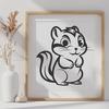 Cute Squirrel DXF