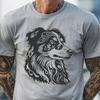 Ornate Australian Shepherd - For Laser Cutter Project