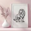 Creative Standing Lion - DXF