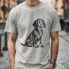 Artistic Sitting Beagle Design