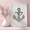 Anchor Digital Drawing In SVG, PNG, PDF And DXF File Formats