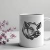 Creative Boar In DXF - For Free Download, Commercial Use