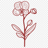 Unique Orchid Printable Artwork In DXF For Free Download