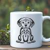 Stunning Sitting Labrador Retriever - DXF