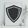 Defensive Design Symbol Vector Shield Icon Vector illustration of a shield, suitable for various design applications including digital art and cutting machines.