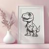 Dino Stencil In SVG, PNG, PDF And DXF File Formats