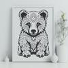 Stunning Sitting Bear PNG