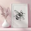 Stunning Bee Vector Drawing In PDF For Free Download