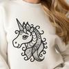 Ornate Unicorn In PDF & PNG