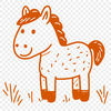 Horse Drawing In SVG File Format For Free Download