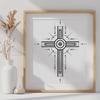 Unique Cross Vector Illustration