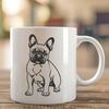 Sitting French Bulldog Digital Drawing