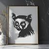 Artistic Lemur Clip Art - Free SVG