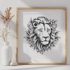 Unique Lion Design DXF - Free Download