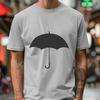 Vibrant Umbrella Silhouette Vector Art A simple silhouette of a colorful umbrella, suitable for various design projects.