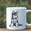 Beautiful Sitting Dog In DXF - Commercial Use