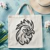 Free Unique Rooster Vector Illustration PNG - Commercial Use