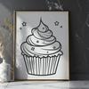 Creative Cupcake Printable Image In PDF For Free Download