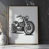 Free Unique Motorcycle Digital Drawing PDF - Commercial Use